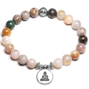 Bracelet Bouddhiste “Équilibre” - Bracelet Agate - Yogazen