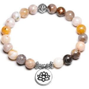 Bracelet Bouddhiste “Équilibre” - Bracelet Agate - Yogazen