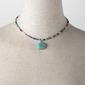 Collier Pierre Amazonite - Ras de Cou - Collier Pierre Naturelle - Yogazen