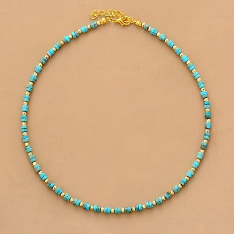 Collier Ras de Cou en Pierre Turquoise - Collier Pierre Naturelle - Yogazen