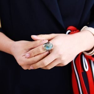 Bague Labradorite Réglable - Bague Labradorite - Yogazen