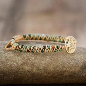 Bracelet Arbre de Vie en Turquoise Africaine - Bracelet Arbre de Vie - Yogazen