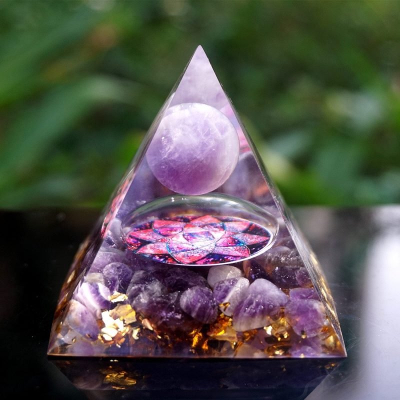 Pyramide Orgonite en Améthyste - Feng Shui - Orgonite Pyramide - Yogazen