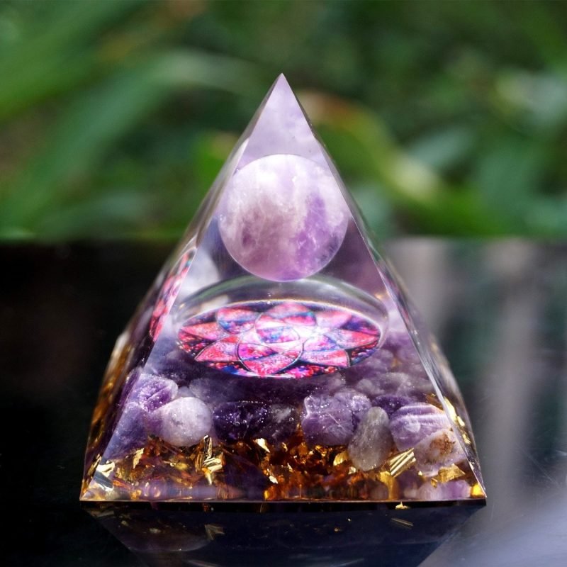 Pyramide Orgonite en Améthyste - Feng Shui - Orgonite Pyramide - Yogazen