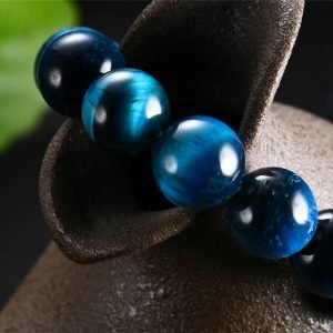 Bracelet Oeil de Tigre Bleu - Bracelet Pierre Naturelle - Yogazen