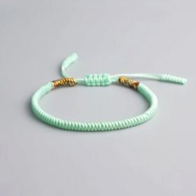 Bracelet tibétain vert main image 1