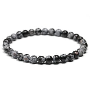 Bracelet en Obsidienne Flocons de Neige - Non classé - Yogazen