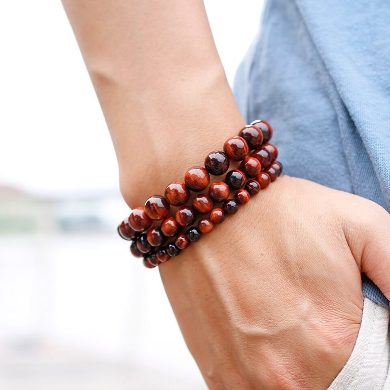 Bracelet en Oeil de Taureau - Bracelet Pierre Naturelle - Yogazen