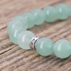 Bracelet en Aventurine Verte - Fabriqué en France - Bijoux Artisanaux Pierres Naturelles - Yogazen