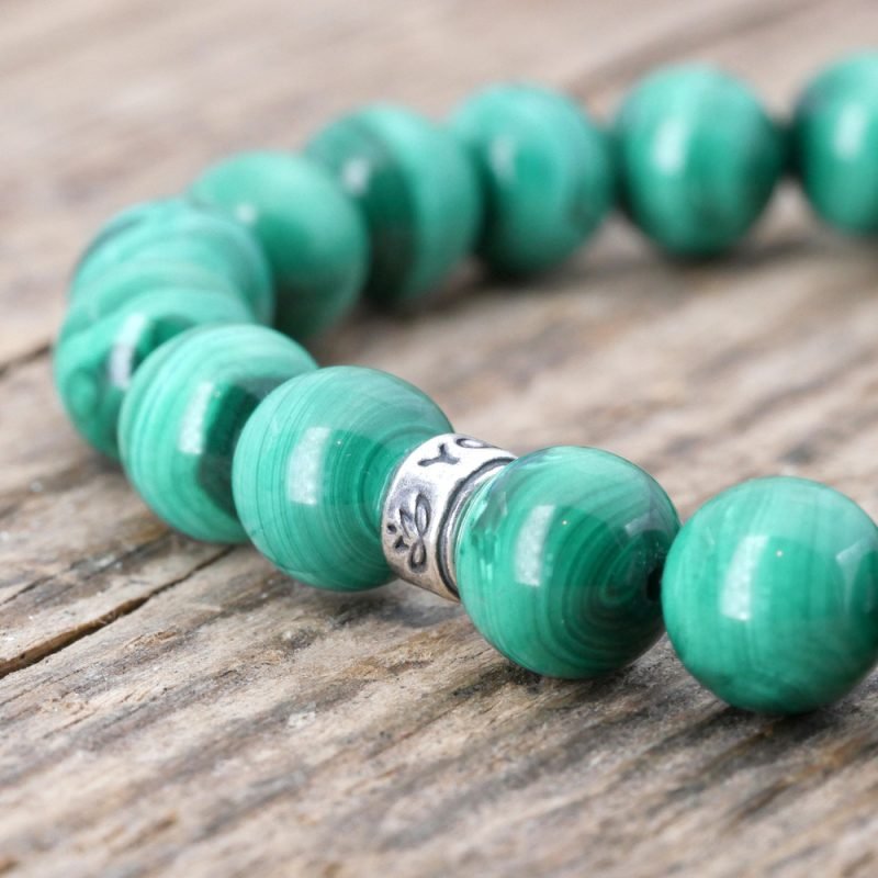 Bracelet en Malachite AAA - Fabriqué en France - Bijoux Artisanaux Pierres Naturelles - Yogazen