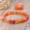 Bracelet en Cornaline - Fabriqué en France - Bijoux Artisanaux Pierres Naturelles - Yogazen