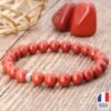 Bracelet en Jaspe Rouge - Fabriqué en France - Bijoux Artisanaux Pierres Naturelles - Yogazen
