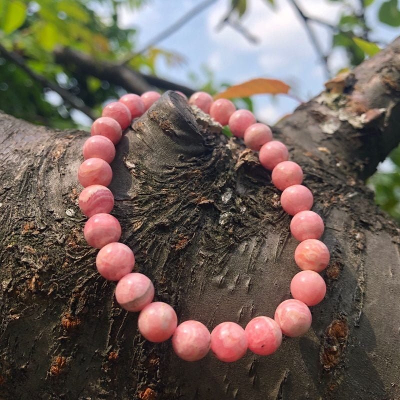 Bracelet Rhodochrosite Véritable - Bracelet Pierre Naturelle - Yogazen