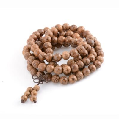 Collier Mala Tibétain En Bois - Bijou Spirituel - Neuf Avec étiquette