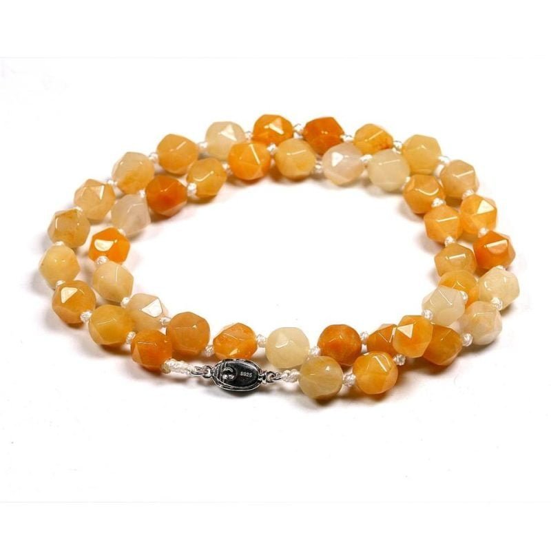 Collier en Jade Jaune - Ras le Cou - Collier Pierre Naturelle - Yogazen