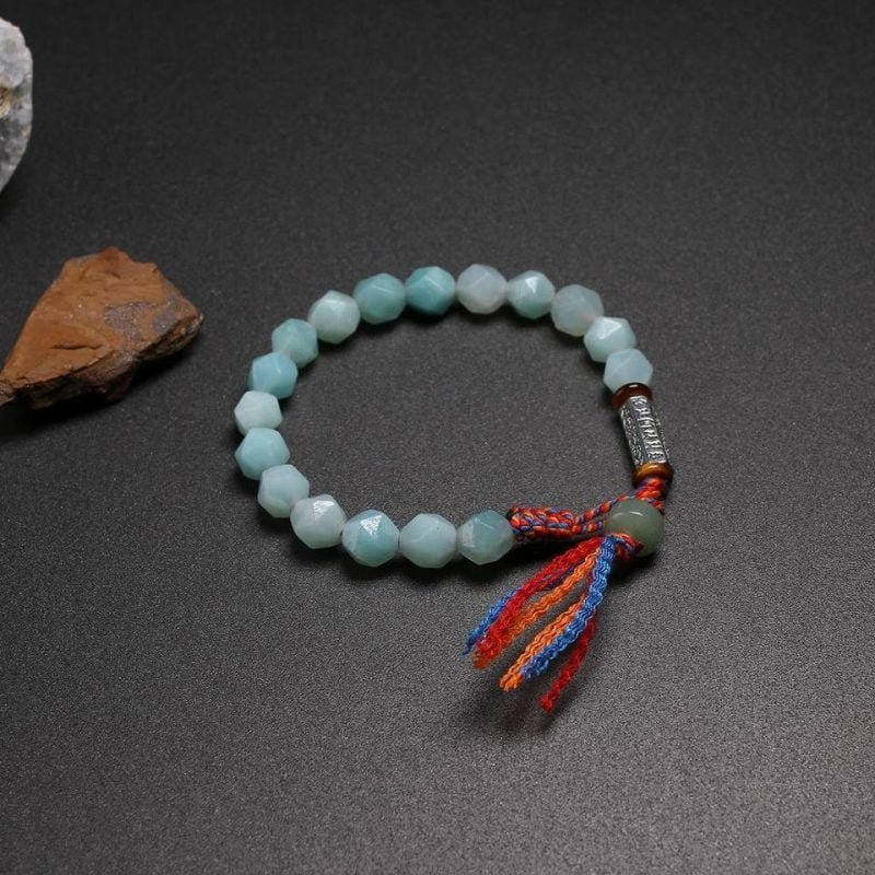 Bracelet Porte Bonheur Tibétain – Amazonite - Bracelet Amazonite - Yogazen