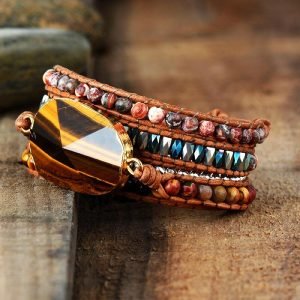 Bracelet Wrap Confiance en Soi - Bracelet Pierre Naturelle - Yogazen