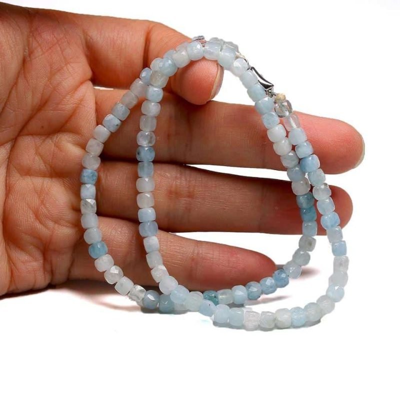 Collier en Aigue Marine - Ras le Cou - Collier Pierre Naturelle - Yogazen
