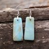 Boucles d'Oreilles Amazonite "Rectangulaire" - Boucles d'Oreilles Pierre Naturelle - Yogazen