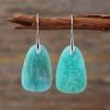 Boucles d’Oreilles en Pierre d'Amazonite - Boucles d'Oreilles Pierre Naturelle - Yogazen