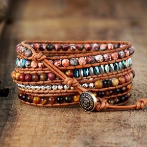 Bracelet Wrap Confiance en Soi - Bracelet Pierre Naturelle - Yogazen