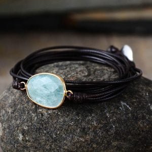 Bracelet Amazonite “Wrap” - Bracelet Pierre Naturelle - Yogazen