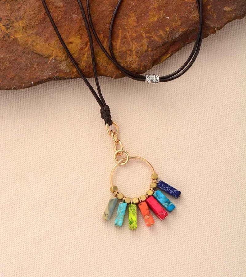 Collier 7 Chakras en Pierres Naturelles Fines - Collier Pierre Naturelle - Yogazen