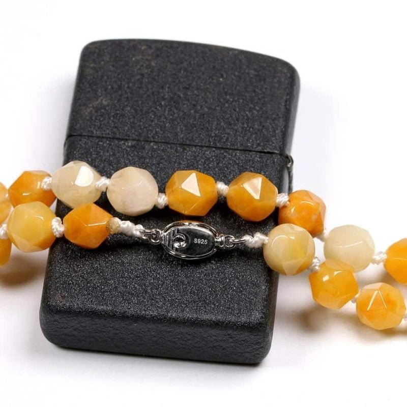 Collier en Jade Jaune - Ras le Cou - Collier Pierre Naturelle - Yogazen