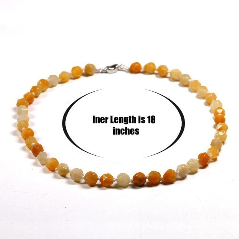 Collier en Jade Jaune - Ras le Cou - Collier Pierre Naturelle - Yogazen