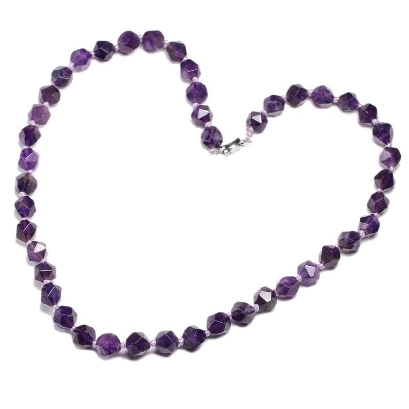 Collier en Améthyste Facetté - Ras le Cou - Collier Pierre Naturelle - Yogazen
