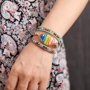 Bracelet Wrap 7 Chakras et Arbre de Vie - Bracelet Arbre de Vie - Yogazen
