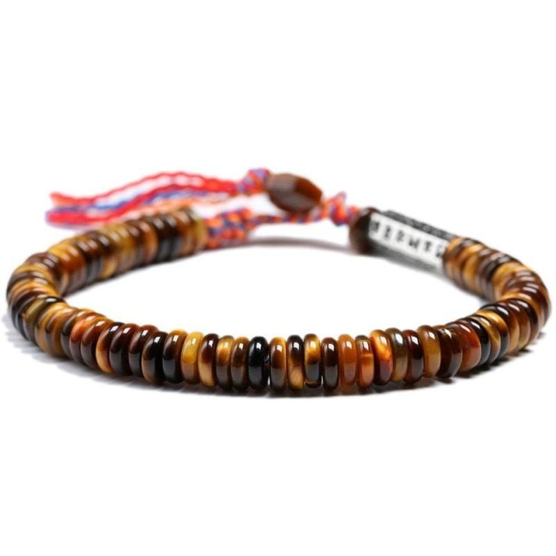 Bracelet Porte Bonheur Tibétain – Oeil de Tigre - Bracelet Pierre Naturelle - Yogazen