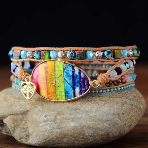 Bracelet Wrap 7 Chakras et Arbre de Vie - Bracelet Arbre de Vie - Yogazen