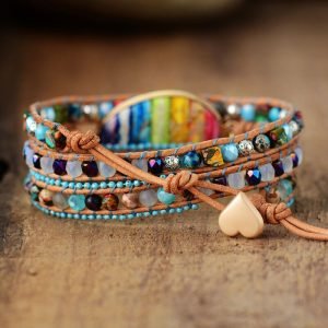 Bracelet Wrap 7 Chakras et Arbre de Vie - Bracelet Arbre de Vie - Yogazen