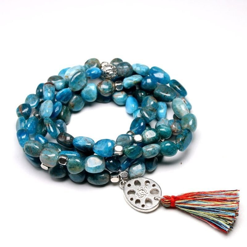 Bracelet Mala Apatite - Bracelet Pierre Homme - Yogazen