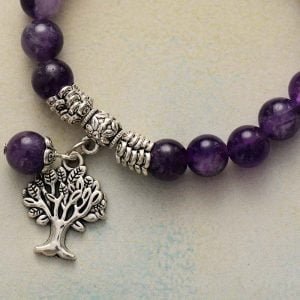 Bracelet Améthyste et Arbre de Vie - Bijoux Arbre de Vie - Yogazen
