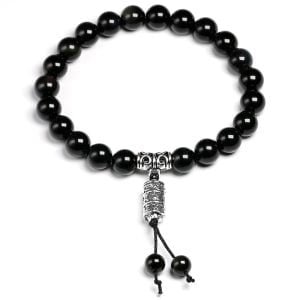 Bracelet Mala Bouddhiste en Obsidienne - Non classé - Yogazen