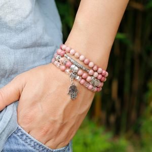 Bracelet Mala Bouddhiste en Rhodonite - Bracelet Rhodonite - Yogazen