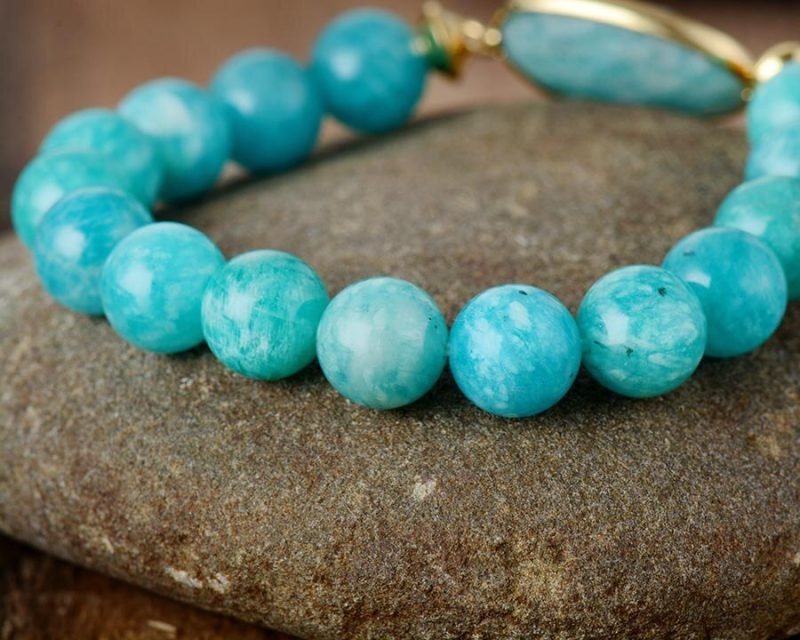 Bracelet avec Pierre Amazonite - Bracelet Pierre Naturelle - Yogazen