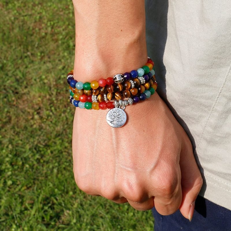 Bracelet Mala des 7 Chakras - Bijoux Arbre de Vie - Yogazen