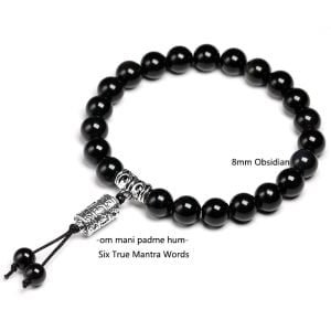 Bracelet Mala Bouddhiste en Obsidienne - Non classé - Yogazen