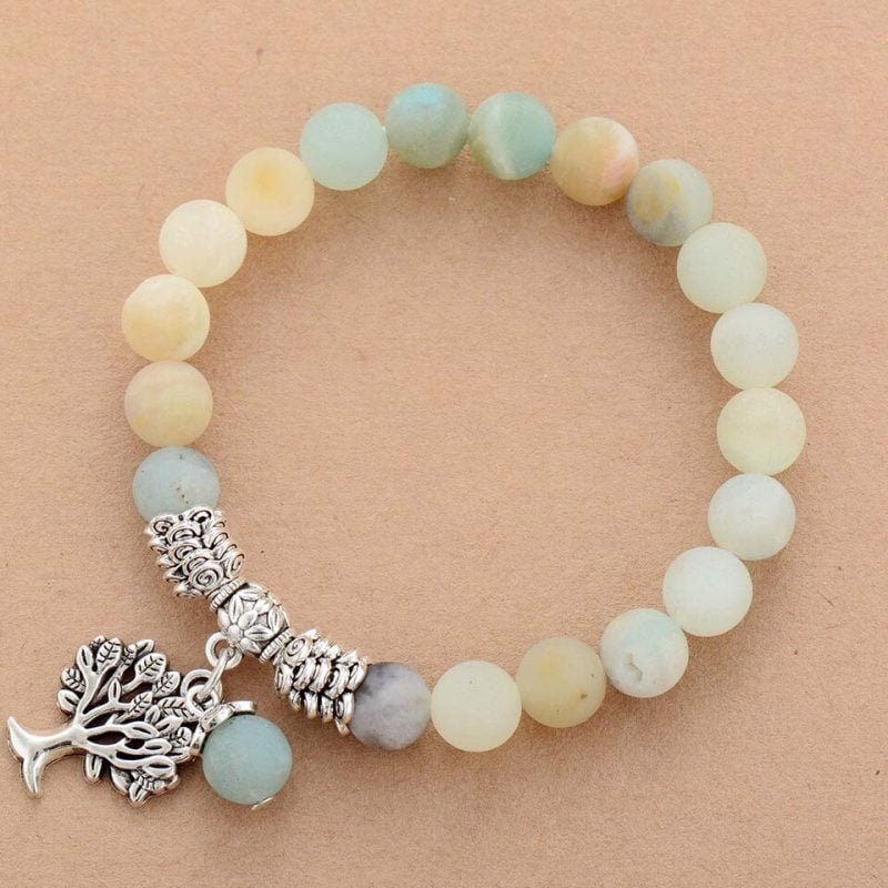 Bracelet Arbre de Vie en Amazonite Brute - Bracelet Arbre de Vie - Yogazen