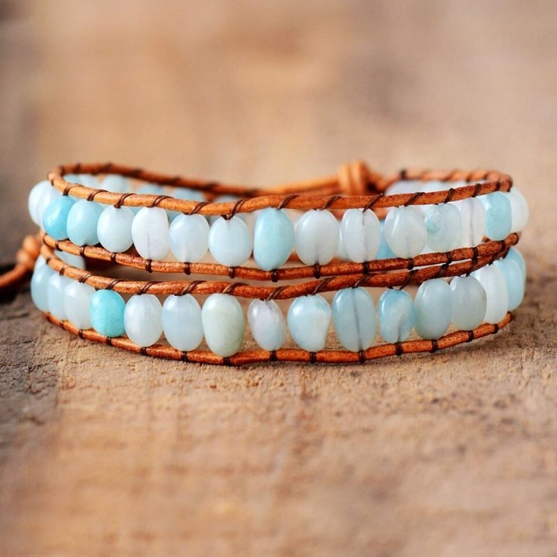 Bracelet Wrap Arbre de Vie en Amazonite - Bracelet Arbre de Vie - Yogazen
