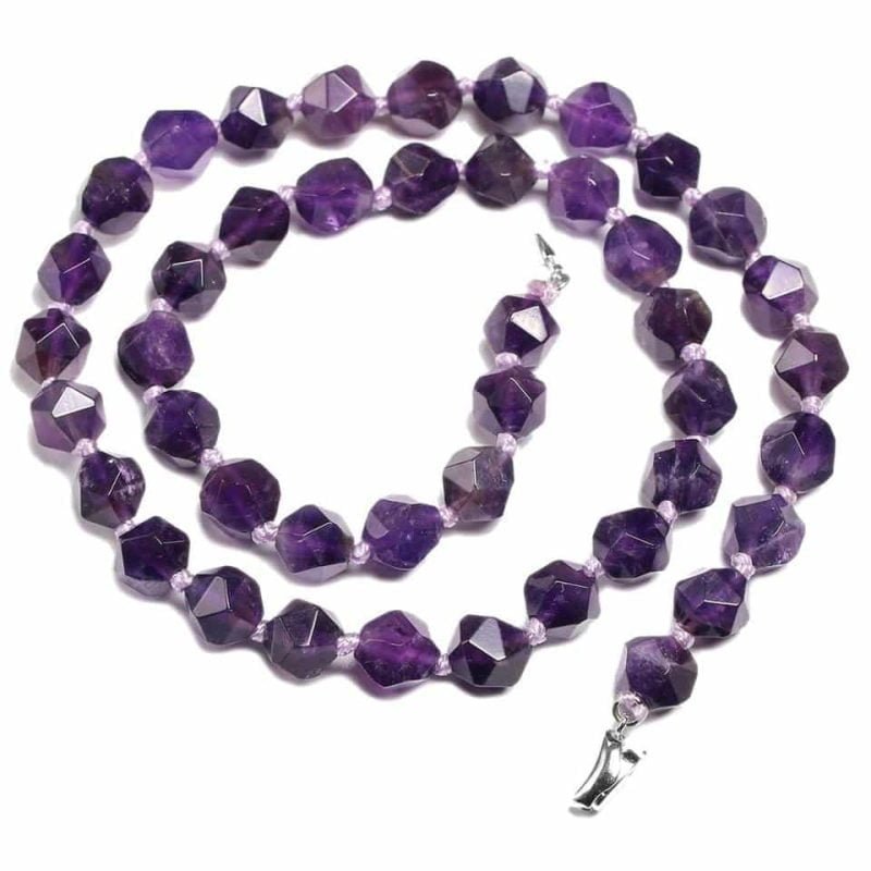 Collier en Améthyste Facetté - Ras le Cou - Collier Pierre Naturelle - Yogazen