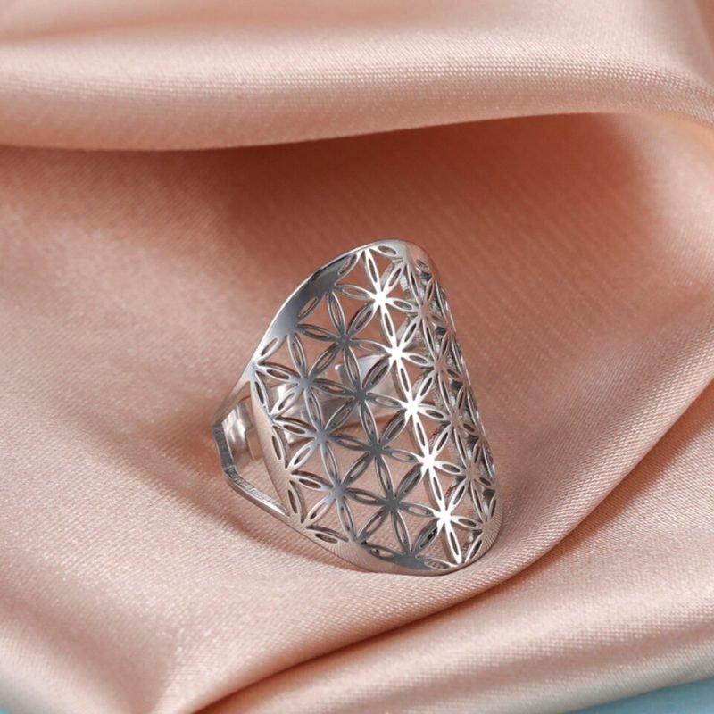 Bague Fleur de Vie – Ajustable - Bague Pierre Naturelle - Yogazen