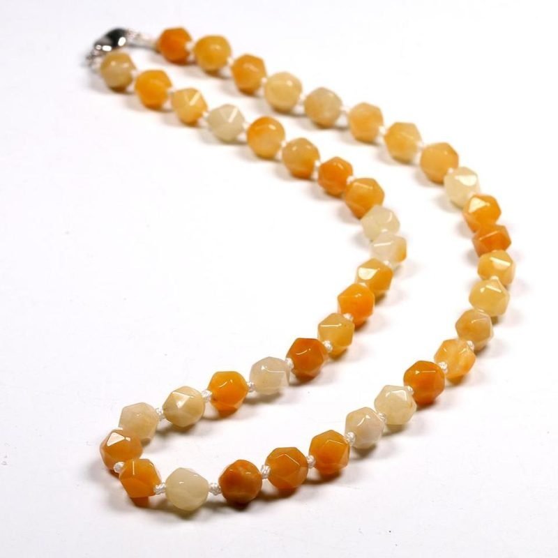 Collier en Jade Jaune - Ras le Cou - Collier Pierre Naturelle - Yogazen