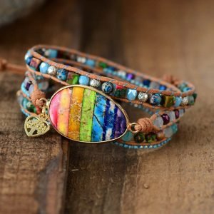 Bracelet Wrap 7 Chakras et Arbre de Vie - Bracelet Arbre de Vie - Yogazen