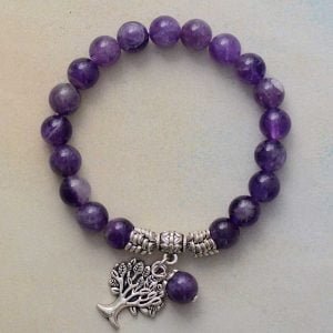 Bracelet Améthyste et Arbre de Vie - Bijoux Arbre de Vie - Yogazen