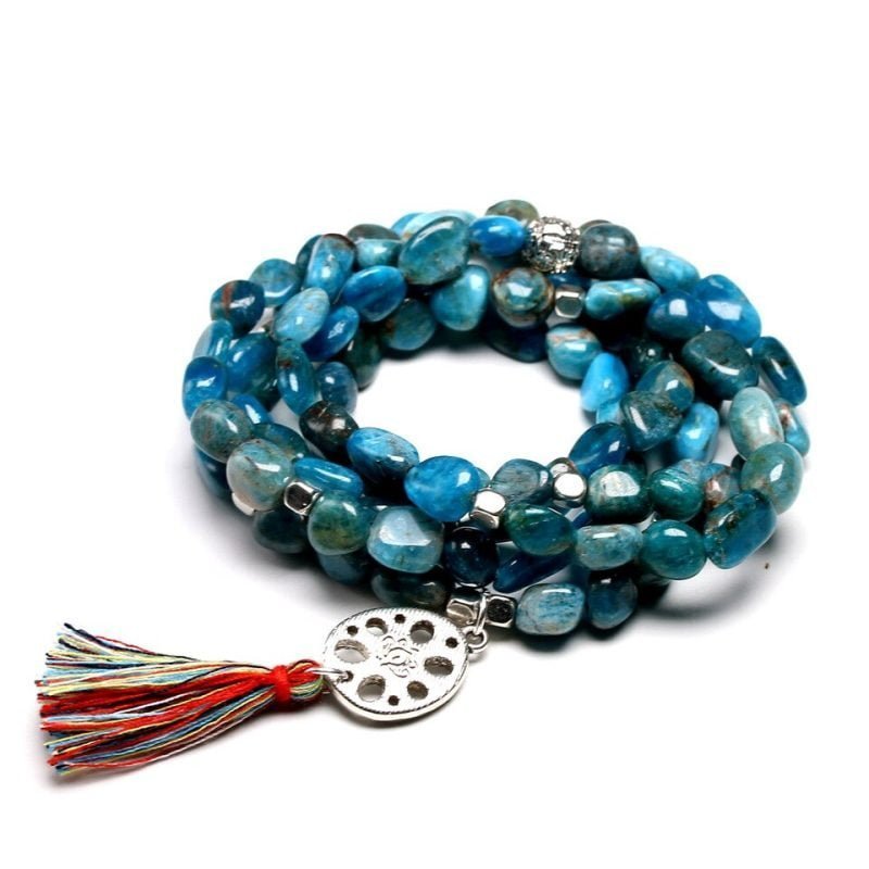 Bracelet Mala Apatite - Bracelet Pierre Homme - Yogazen