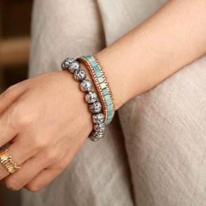 Bracelet Wrap Vintage - Bracelet Pierre Naturelle - Yogazen